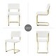 preview thumbnail 20 of 28, Teddy Dining Chair Set of 2 with Upholstered Back Accent Chair and C-Shaped Metal Legs Vanity Chair, Student Desk Chair