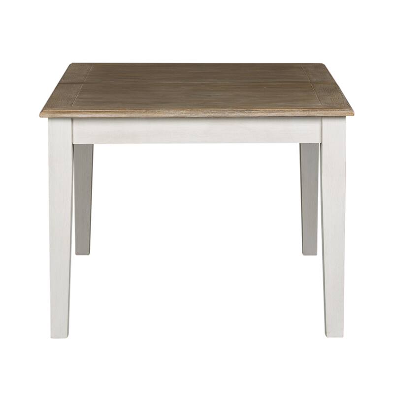 Summerville Soft White Wash Wire Brushed Gray 7 Piece Rectangular Table Set