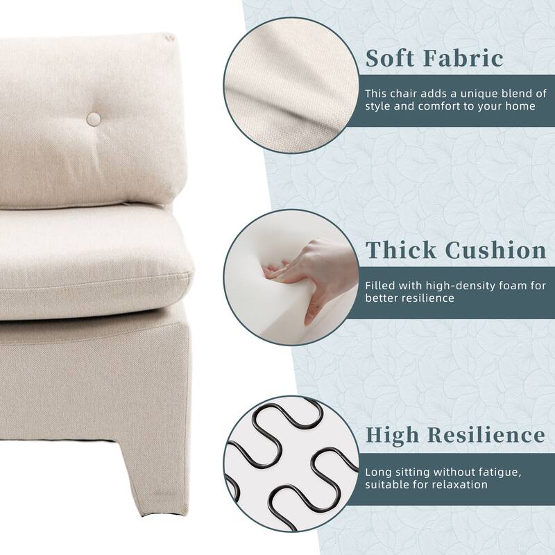 Cushioned deep seat, single lazy chair for Living room