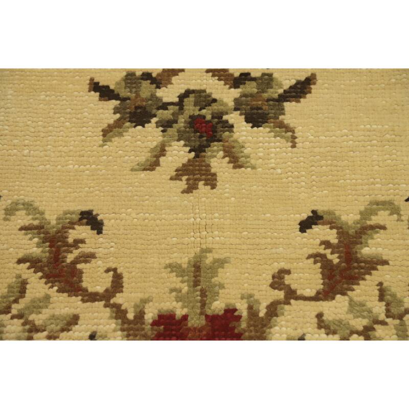 Victorian Style Floral Indian Area Rug 6x8 - 8' 3'' X 5' 9''