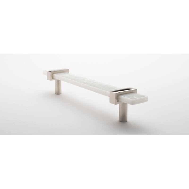 Sietto Adjustable Center to Center 7 Inch Long Handle Cabinet Pull - Polished Nickel