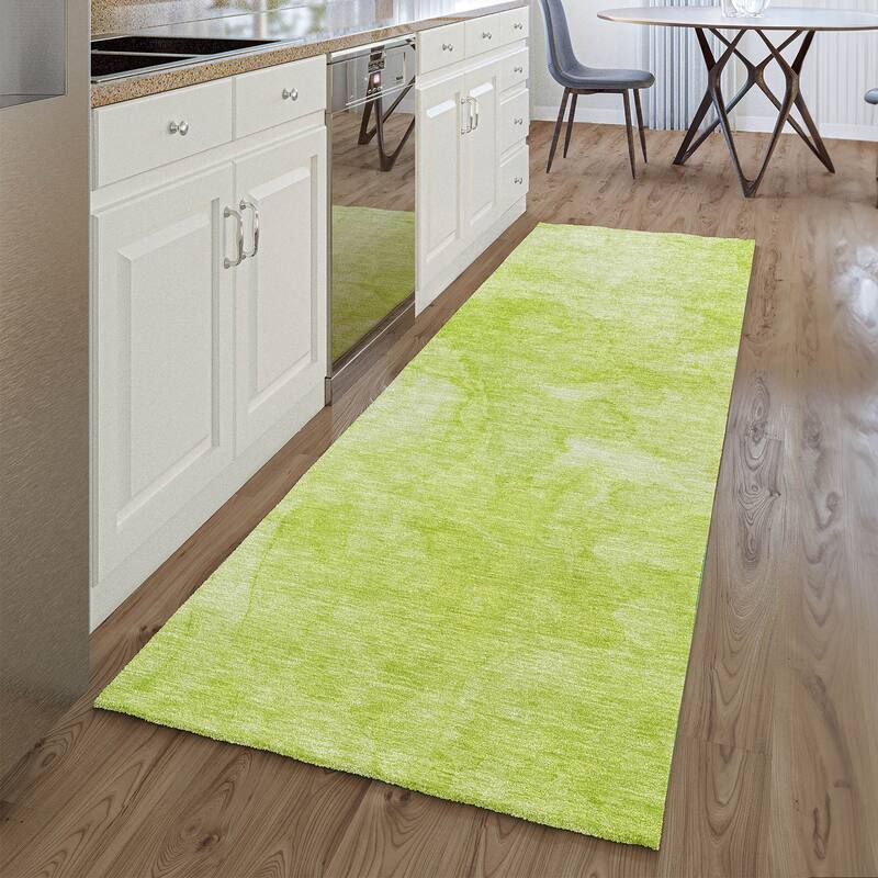 Premium Washable Super Soft Contemporary Marble Mayfield Rug - Aloe - 2' 3" x 7' 6" - Runner