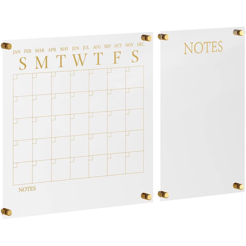 Flash Furniture BR-ACS-284545-2-MS Grayson 18" x 18" Wall Board Set - Clear / Gold