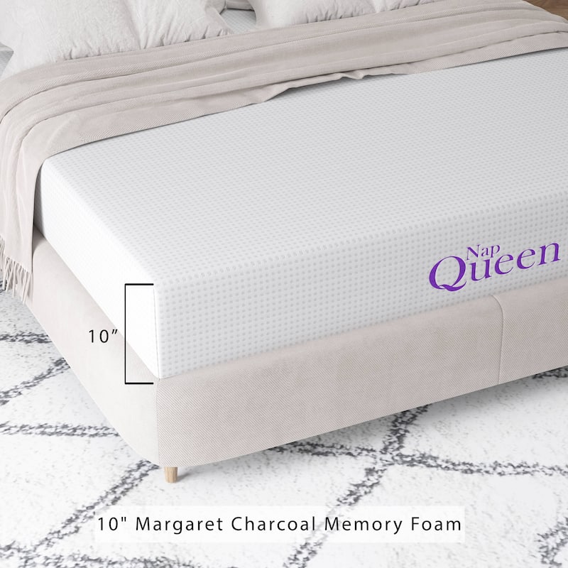 NapQueen 10" Bamboo Charcoal Memory Foam Mattress