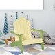 preview thumbnail 1 of 30, Outsunny Kids Pine Wood Adirondack Lounger Chair with Slat Style Backrest and Wide Seat for Age 1-4 - 20" x 19.75" x 20.75" Green