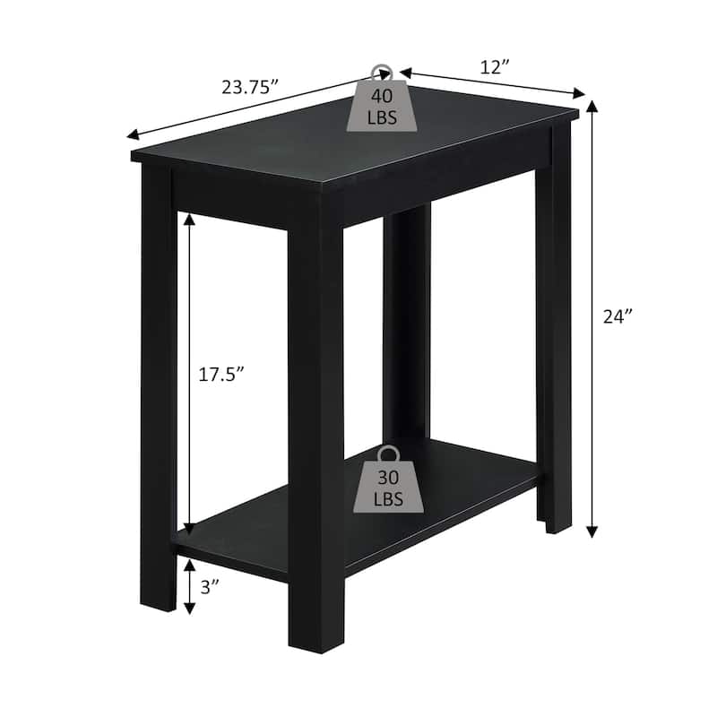 Convenience Concepts Designs2Go Baja Chairside End Table with Shelf