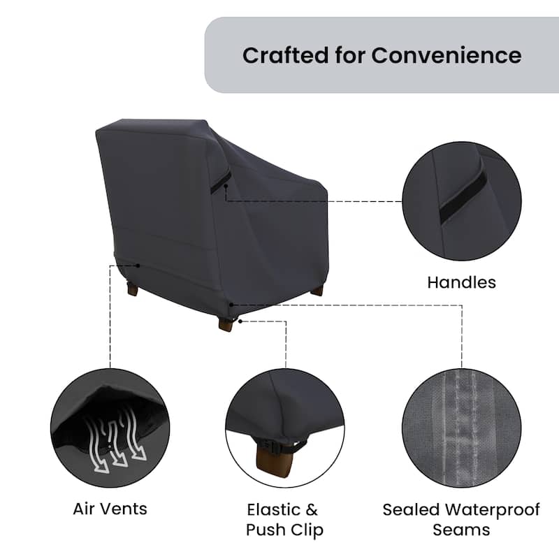 Forever Patio 2 Piece Outdoor Wicker Chair Waterproof Cover - 35 x 32 x 36