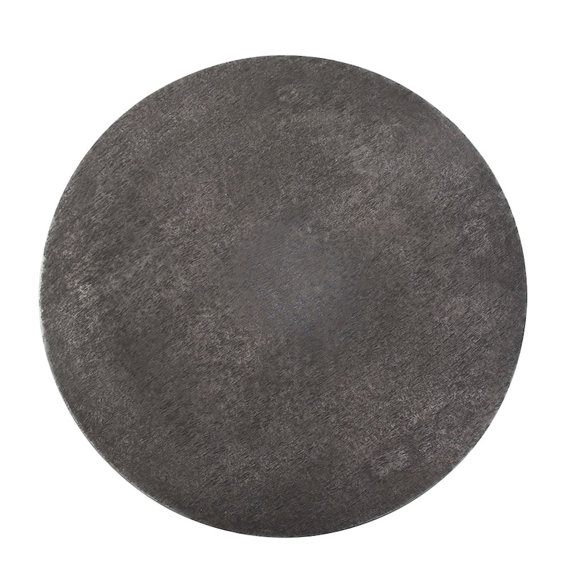 Allan Andrews Graphite Metal Round Nesting Table Set