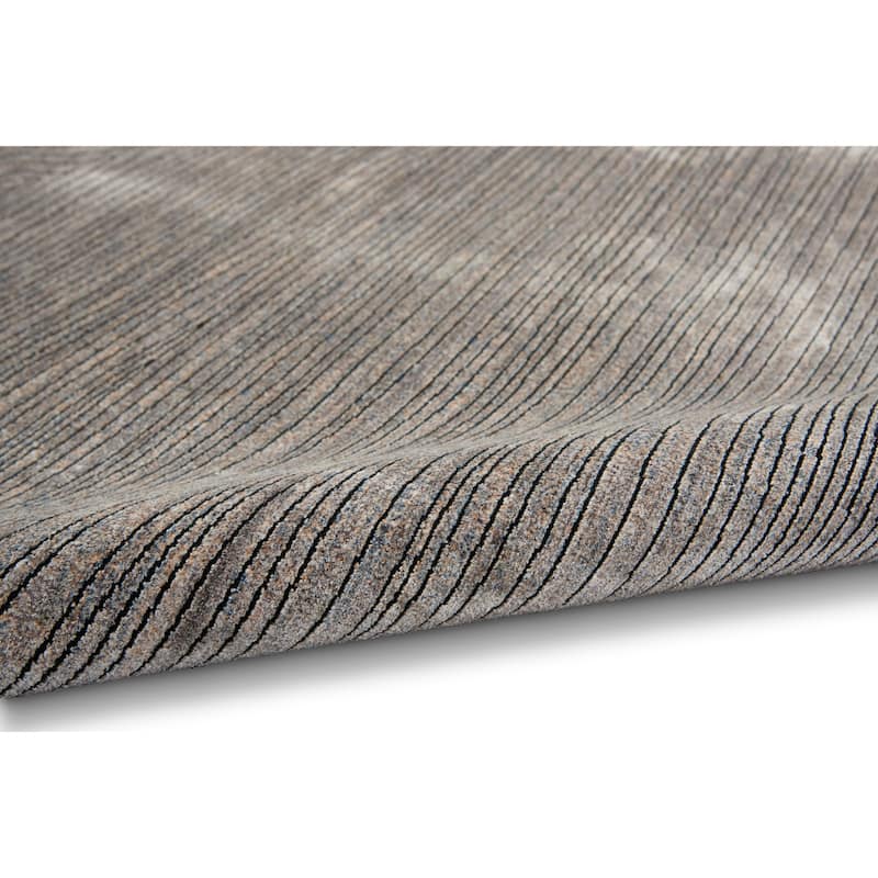 Calvin Klein Balian Modern Fringed Grey Area Rug