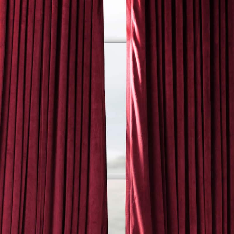 Exclusive Fabrics Signature Velvet Extra-wide Grommet Blackout Curtains (1 Panel) - Luxury Home Décor
