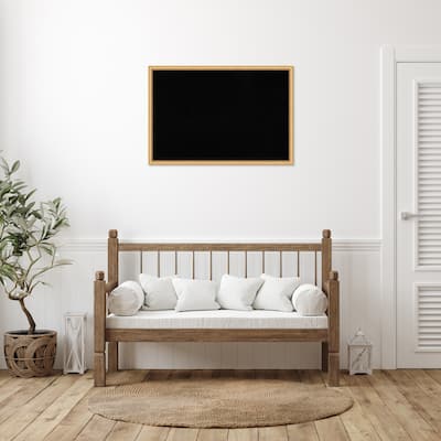 Salon Wood Framed Black Corkboard Bulletin Board