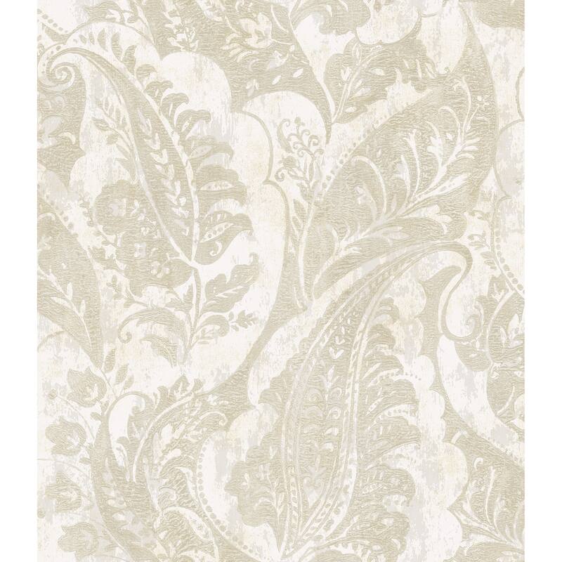 Seabrook Designs Glisten Paisley Unpasted Wallpaper