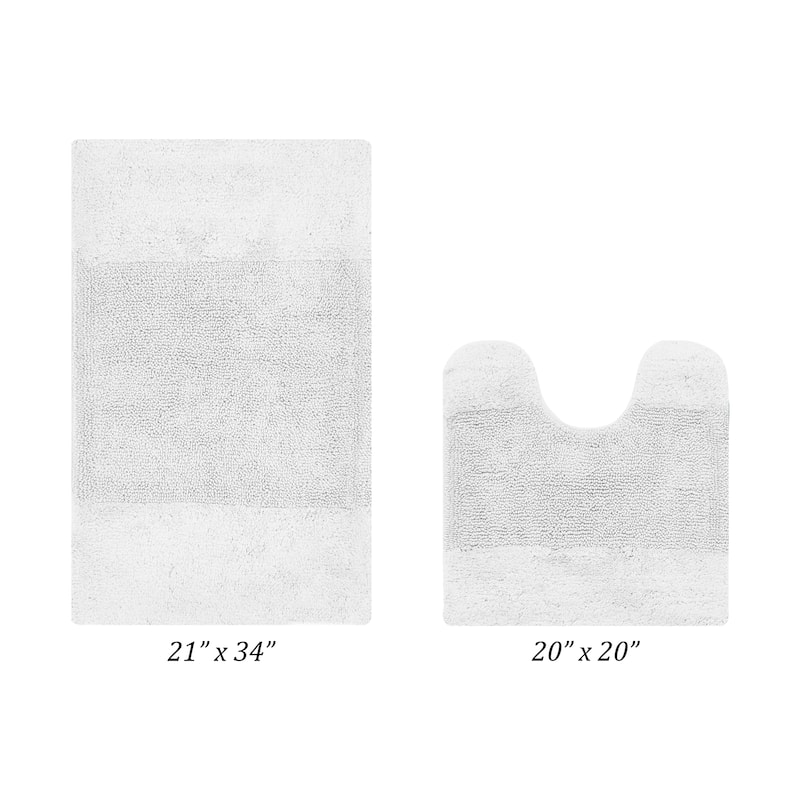 Better Trends Bath Rug 100% Cotton Water Absorbent Tufted Bathroom Rugs Set for Shower,Sink Mats Machine Wash Granada Collection