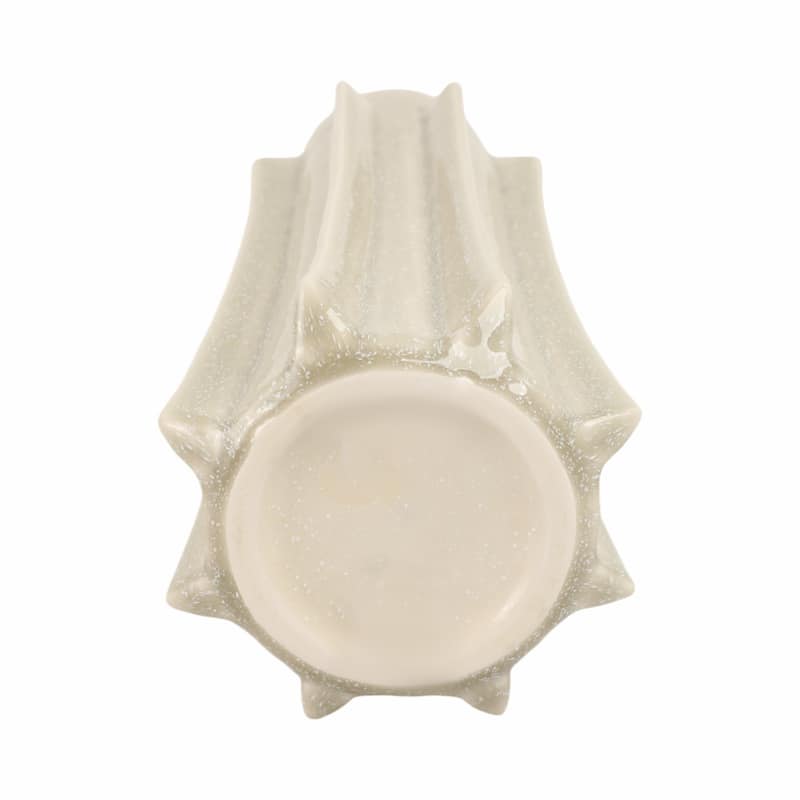Ceramic Vase with Sculptural Swirl Design and Textured Detailing