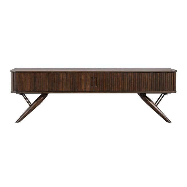 Stewart Walnut TV Stand with Sliding Door