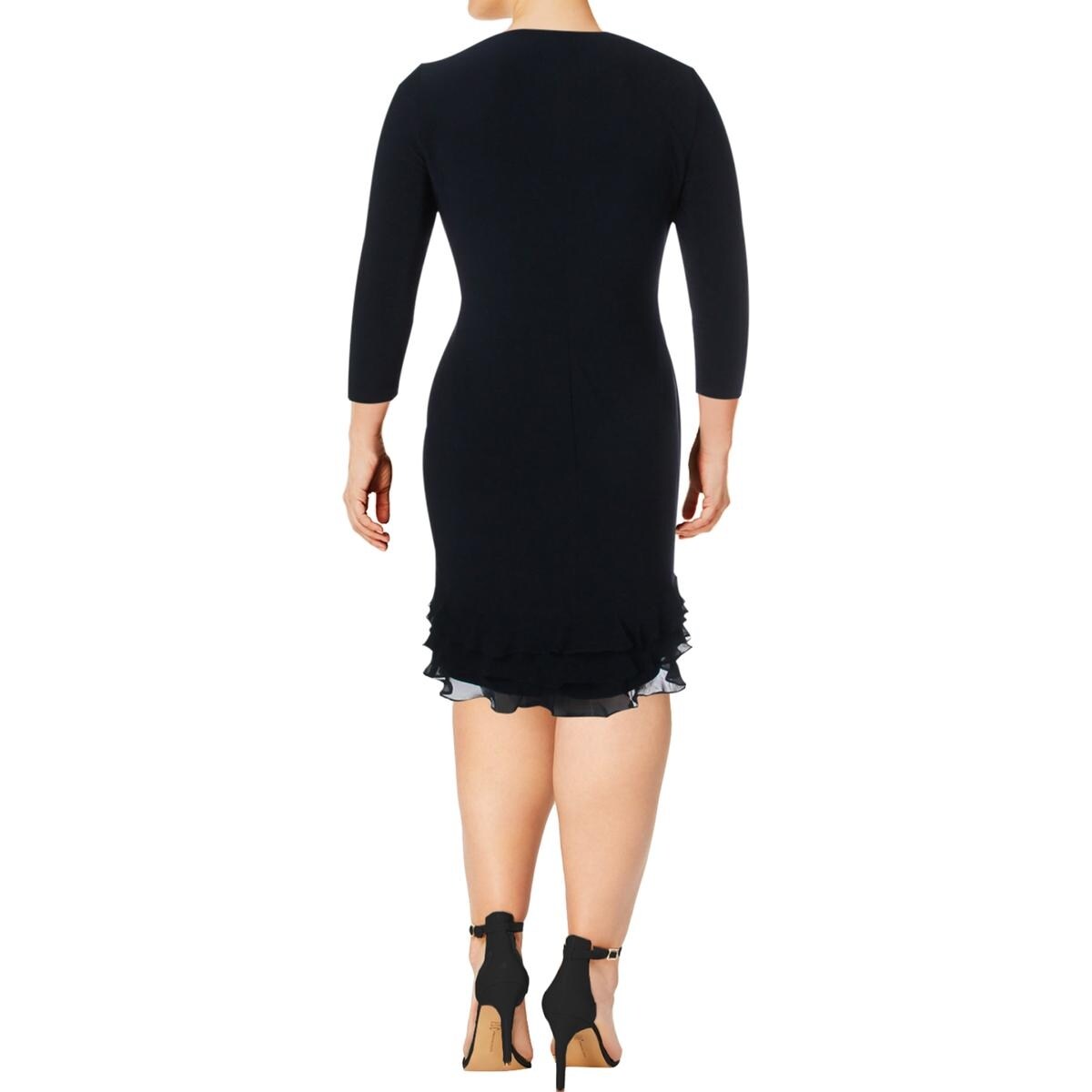 three quarter sleeve cocktail dress
