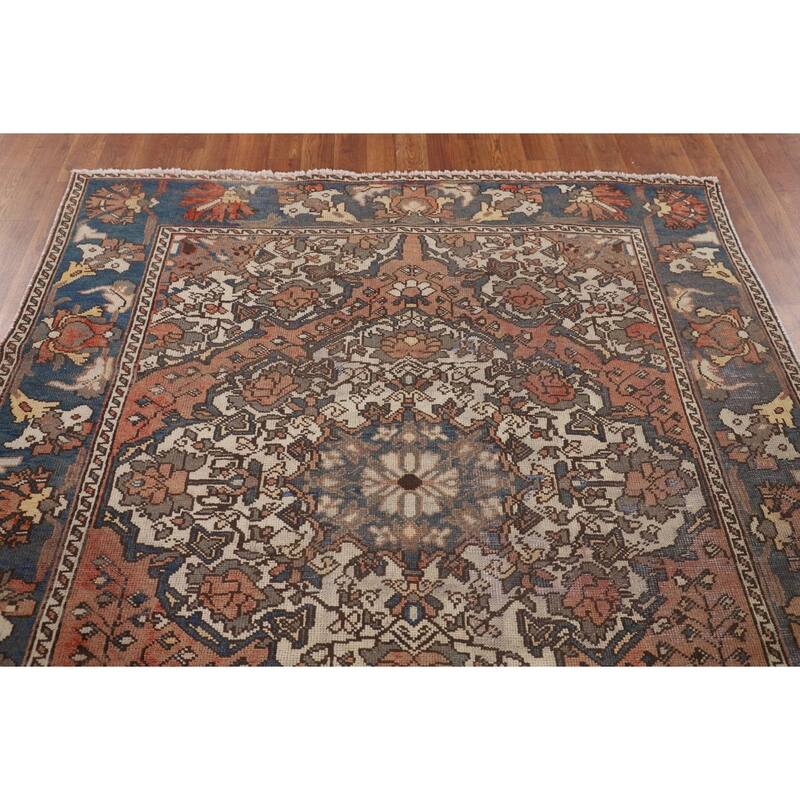 Bakhtiari Persian Vintage Area Rug Handmade Bedroom Wool Carpet - 5'2" x 10'1"