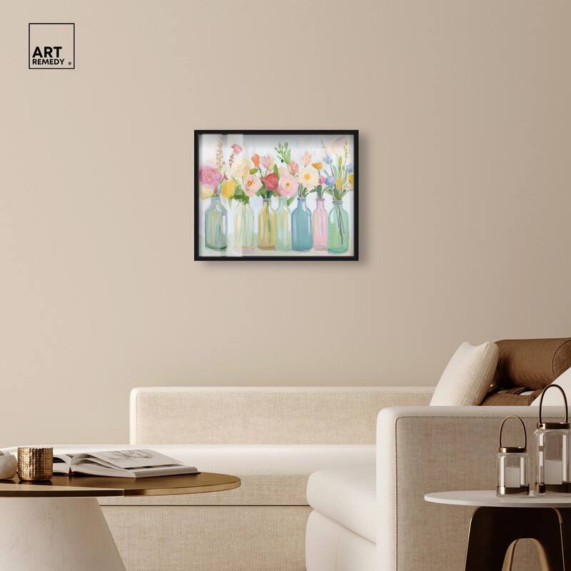Bottled Blooms Shadowbox by Art Remedy