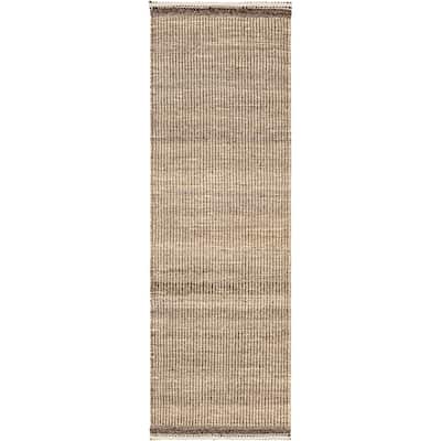 Livabliss Kenelm Boho Embroidered Jute & Wool Area Rug