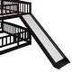 preview thumbnail 28 of 42, Contemporary Modern Style Full Over Full Low Bunk Bed,Solid Wood Bed with Fence and Ladder for Kids,Versatile Bunk Bed