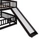 preview thumbnail 43 of 42, Modren Full over Full Versatile Low Bunk Bed With Slide,Fence and Ladder For Toddler Kids Teens