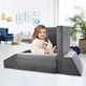 preview thumbnail 7 of 11, DoCred Kids Play Couch Sofa Set, Modular Toddler Sofa, Grey