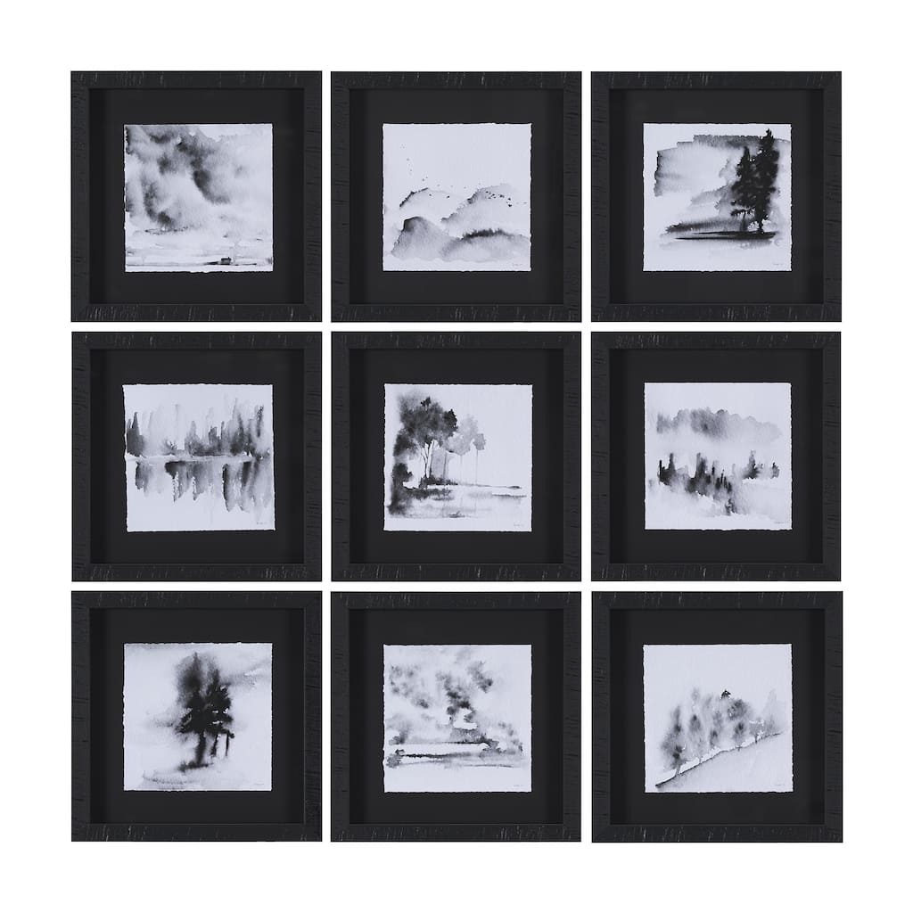 Ink Drawing (Set of 9) Framed Art Print