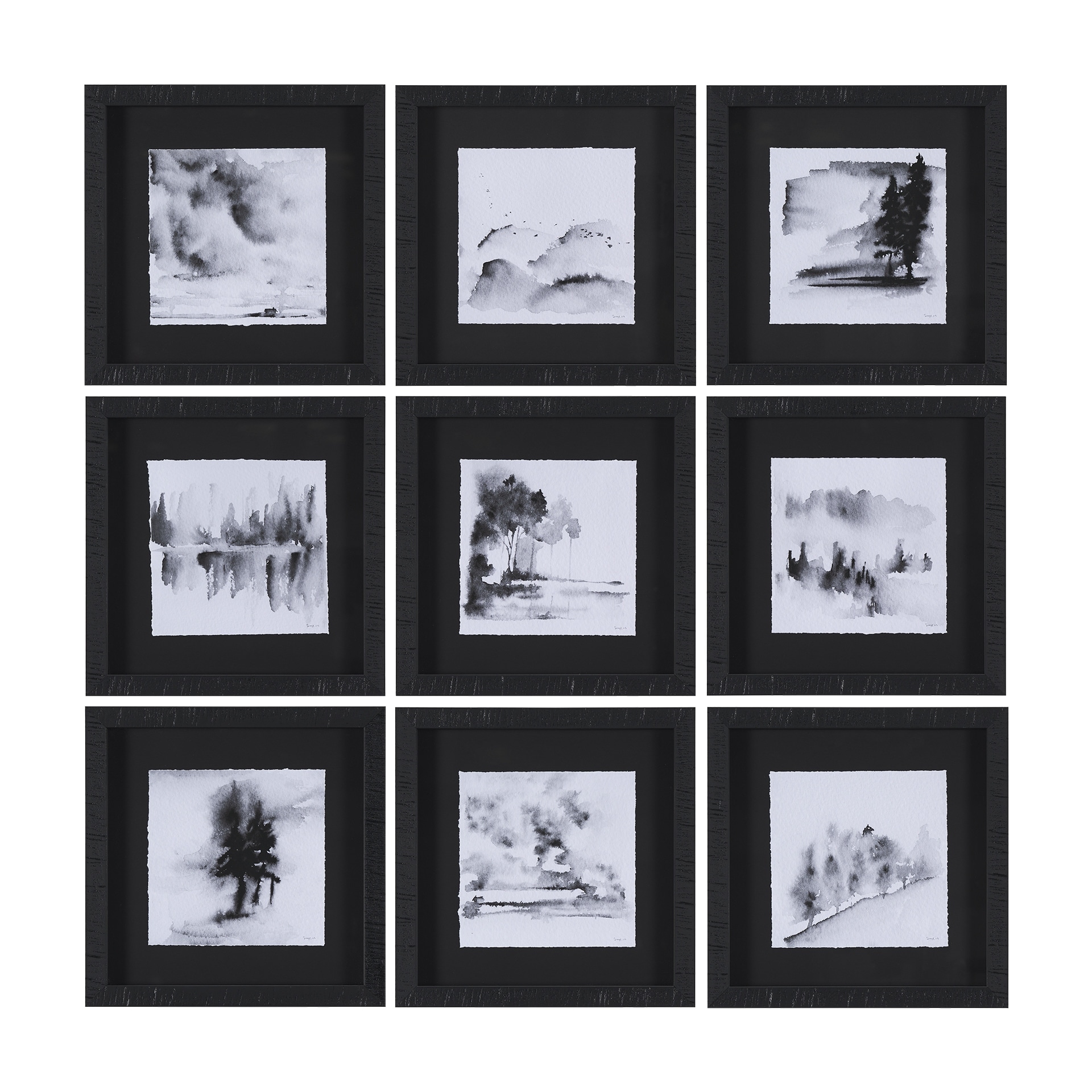 Ink Drawing I by Mercana Studio a Framed Art Print Matted under Glass