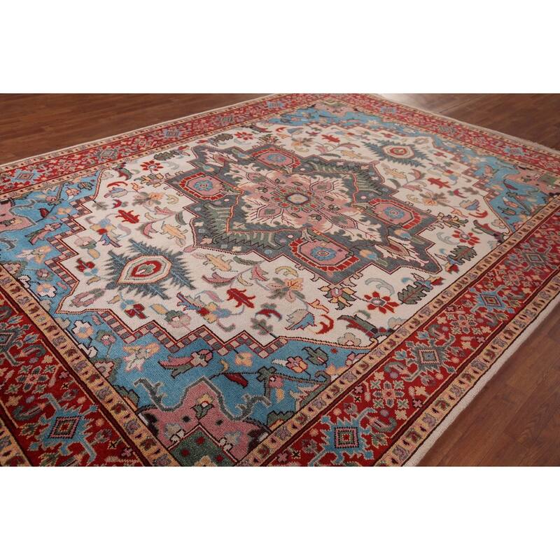 Oushak Oriental Area Rug Handmade Wool Carpet - 8'9"x 11'11"
