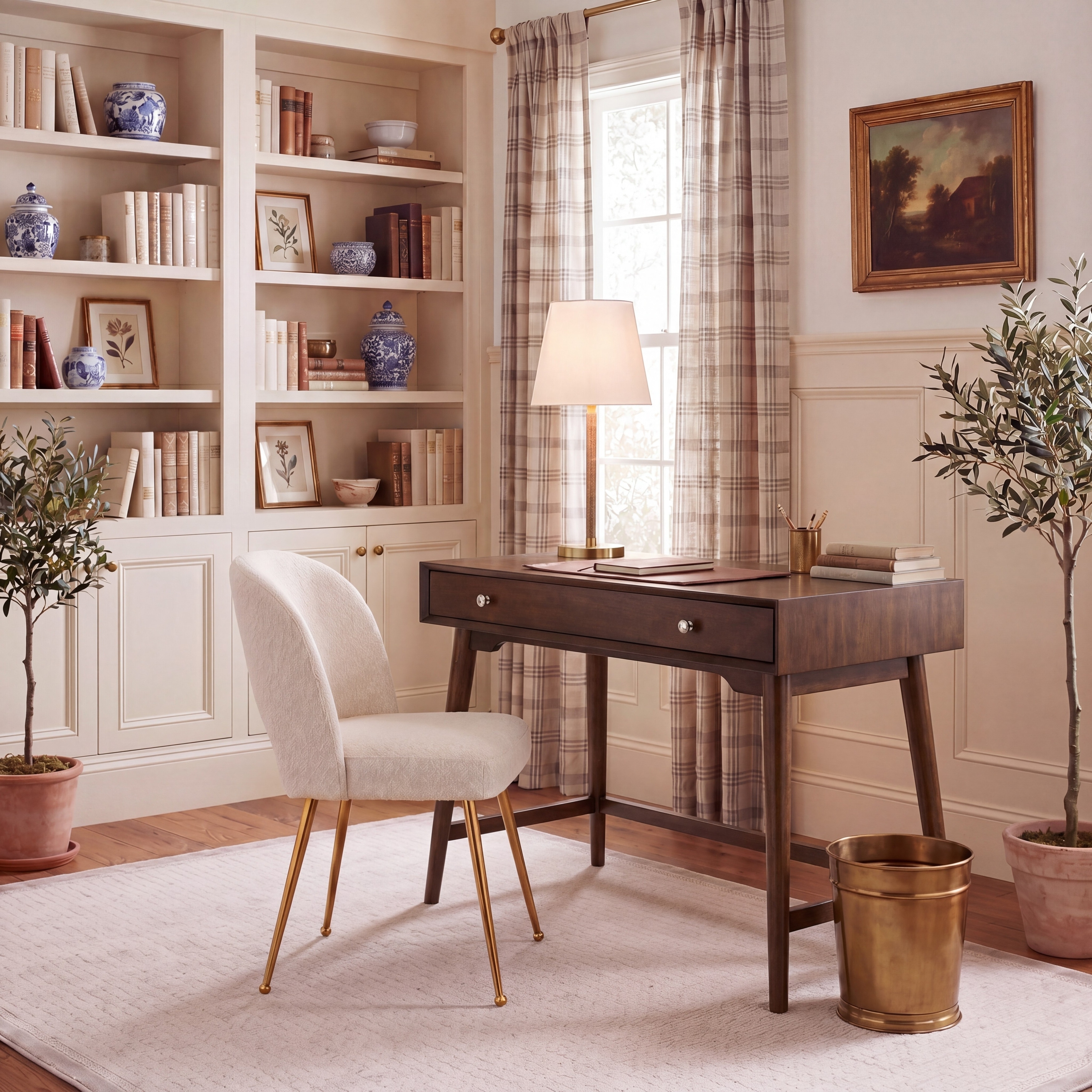 SAFAVIEH Isadora Mid-Century Walnut Modern Desk - On Sale - Bed