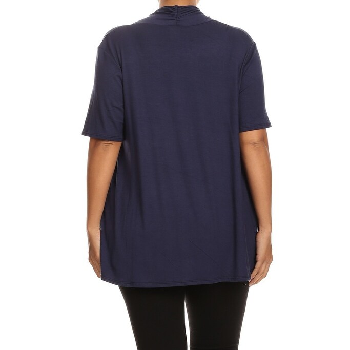 womens plus short sleeve cardigan