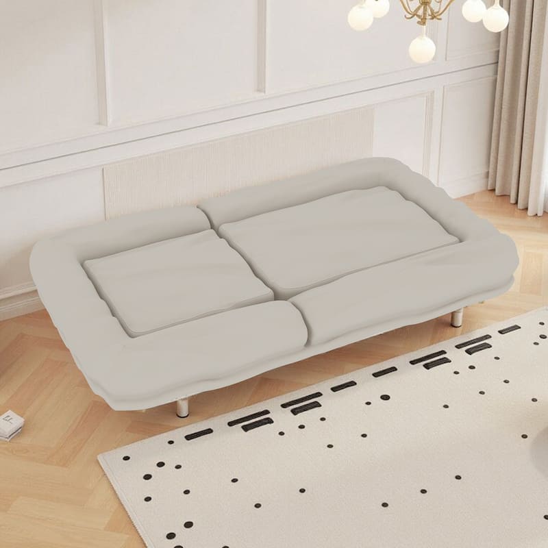 Folding Sofa Chair with 5 Adjustable Positions Plush Floor Lounge Chair for Gaming, Meditation, and Relaxation