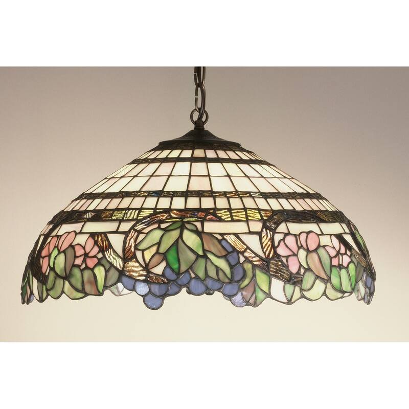 Meyda Tiffany 3 Light 18" Wide Pendant with Handmade Shade - Tiffany Glass