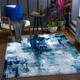 Cooke Industrial Abstract Area Rug - 8'10" x 12'4" - Navy/Aqua
