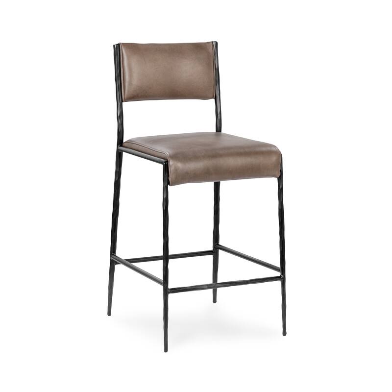 Classic Home Kayne Leather Counter Stool