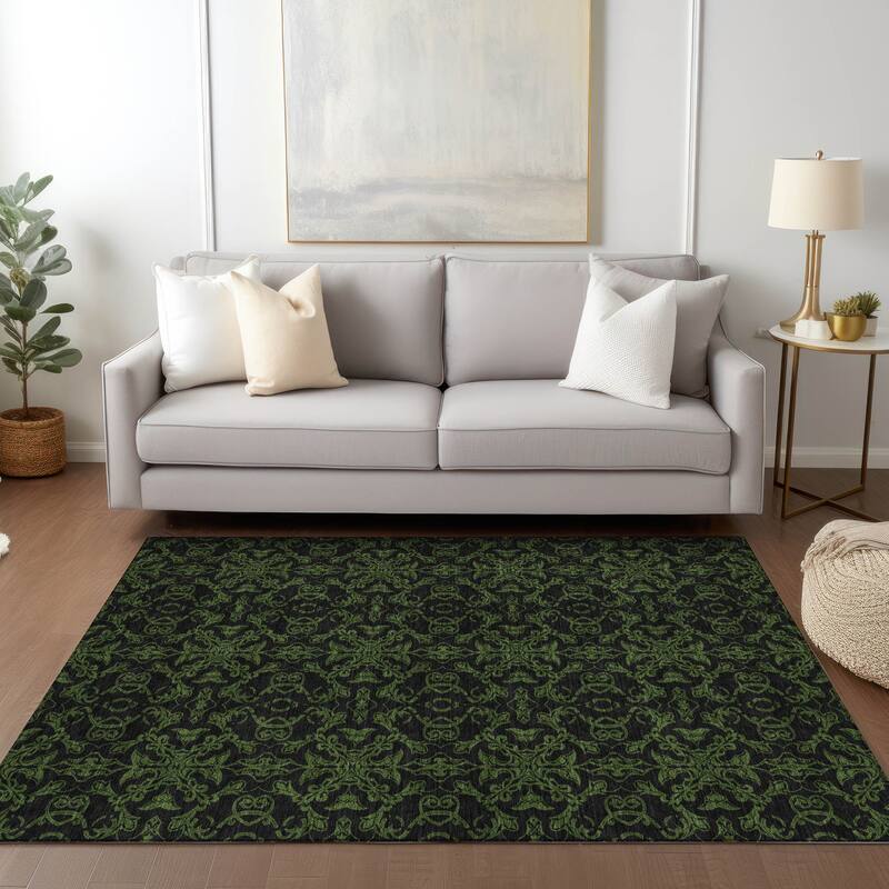 Machine Washable Indoor/ Outdoor Chantille Traditional Medallions Rug