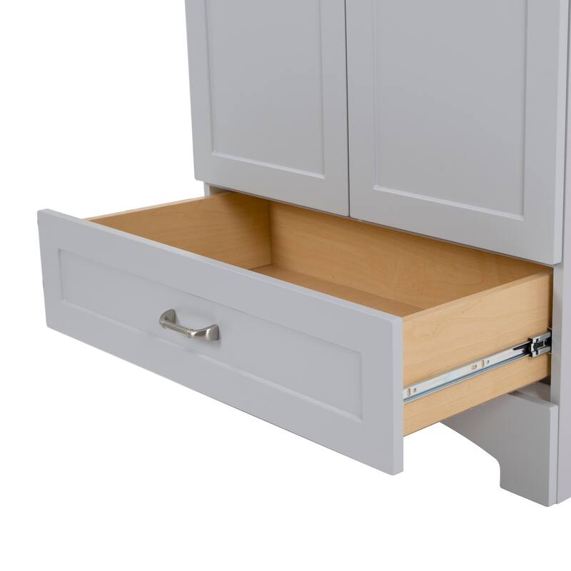Spring Mill Cabinets Emlyn 30.5" Bathroom Vanity With Drawer and White Sink Top