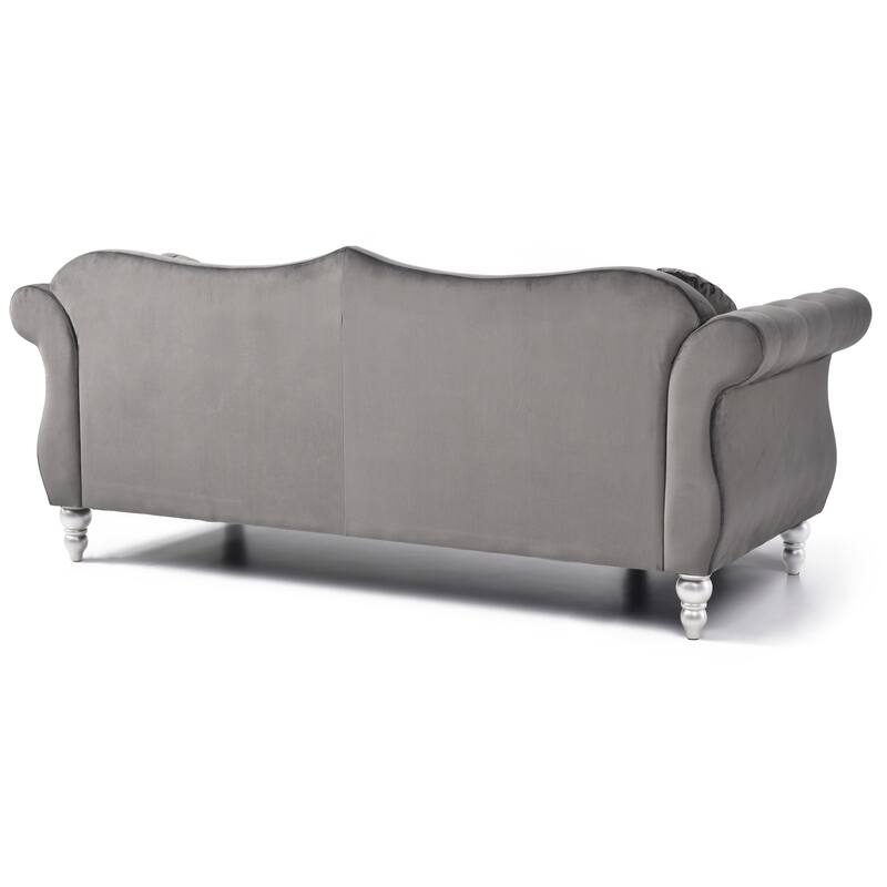 G0660A-S Dark Gray Velvet Sofa