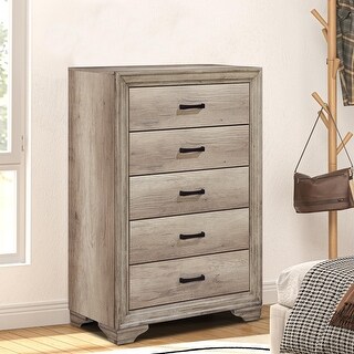 Vintage Farmhouse Style Wooden Storage Dresser with Multiple Drawers ...
