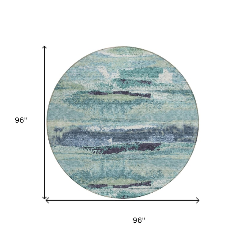 HomeRoots Abstract Transitional Rectangle Outdoor Rug
