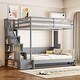 preview thumbnail 10 of 18, Solid Wood Bunk Murphy Bed Full over Full Size with Hydraulic Lift