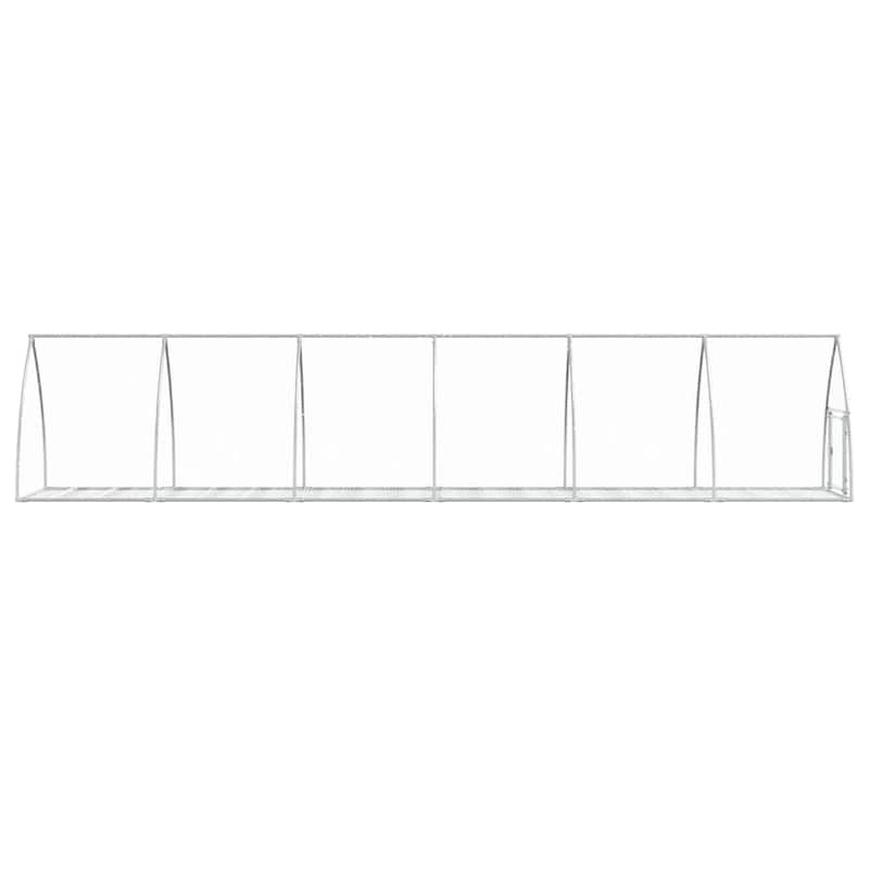 vidaXL Rabbit Hutch Bunny House Animal Enclosure Silver Galvanized Steel