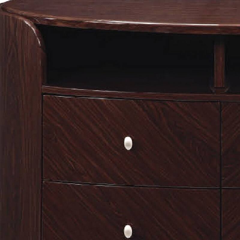 HomeRoots 47" Dark Brown Cabinet Enclosed Storage TV Stand - n/a