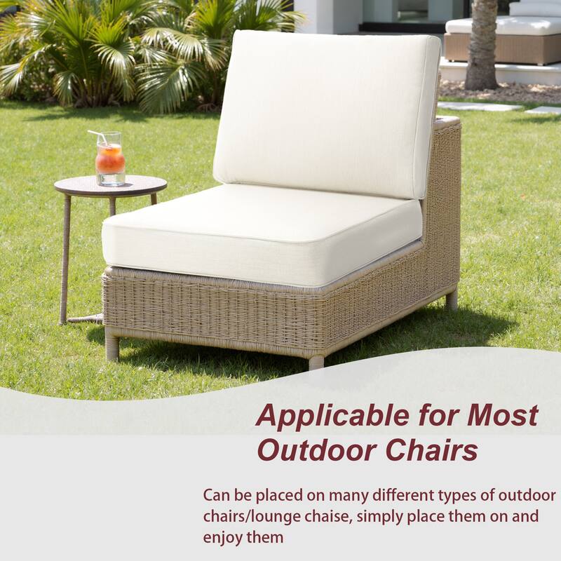 Sunbrella 24"x23"x5" Thick Cushion Outdoor Deep Seat/Back Cushion