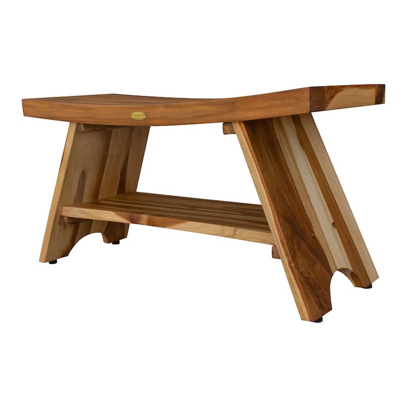 EcoDecors 35-inch, Teak Shower Bench for Inside Showe, Teak Bench Shower, Teak Bench for Shower, Shower Teak Bench, Teak Bench