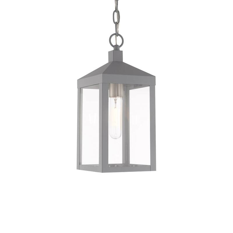 Livex Lighting Nyack Single Light 6" Wide Outdoor Mini Pendant - Nordic Gray