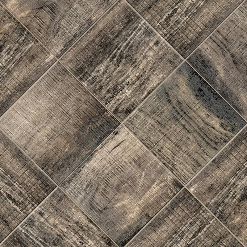 Merola Tile Sabina Timber Brown 9.86" x 9.86" Porcelain Floor and Wall Tile