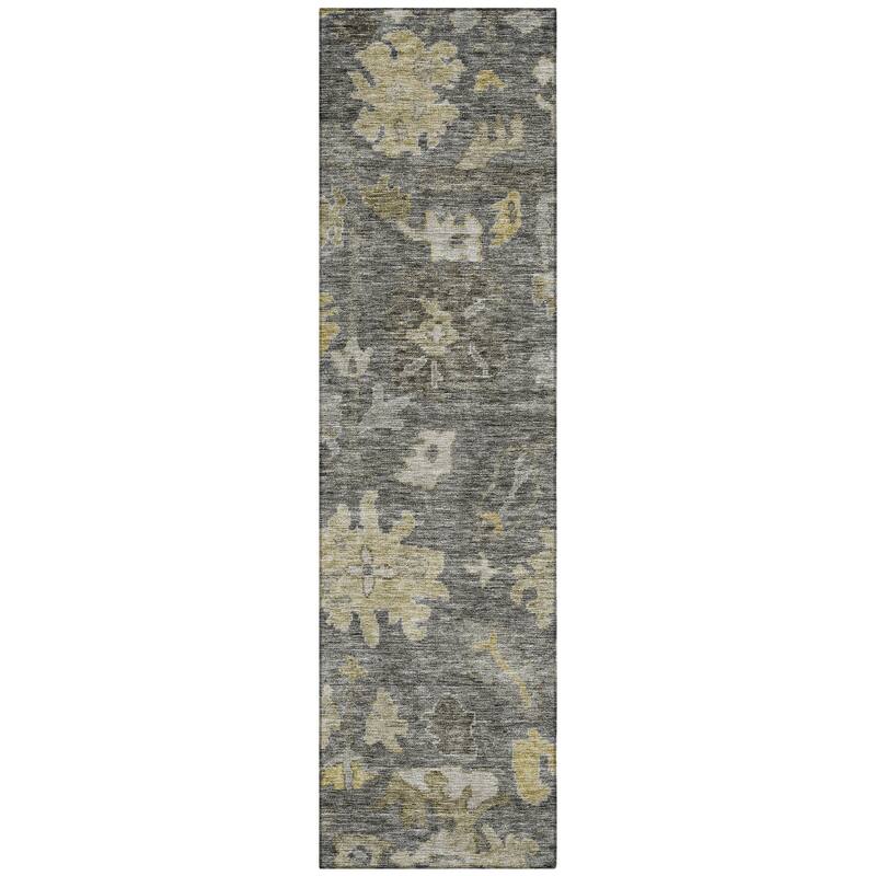 Machine Washable Indoor/ Outdoor Vintage Traditional Chantille Rug