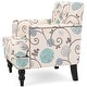 preview thumbnail 4 of 8, Harrison Floral Fabric Tufted Club Chair by Christopher Knight Home - 28.00" L x 29.50" W x 33.50" H