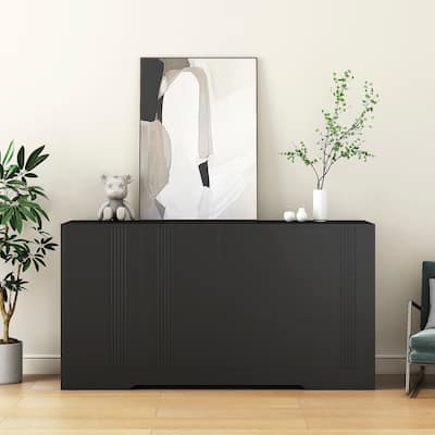 Sideboard Cabinet with Storage,Kitchen Buffet Storage Cabinet with Drawer and Doors, Large Coffee Bar with Adjustable Shelves